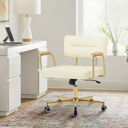 Chaise de bureau Furniliving, rembourrage confortable, style moderne avec roulettes pivotantes à 300° pour bureau/étude/coiffeuse/maison