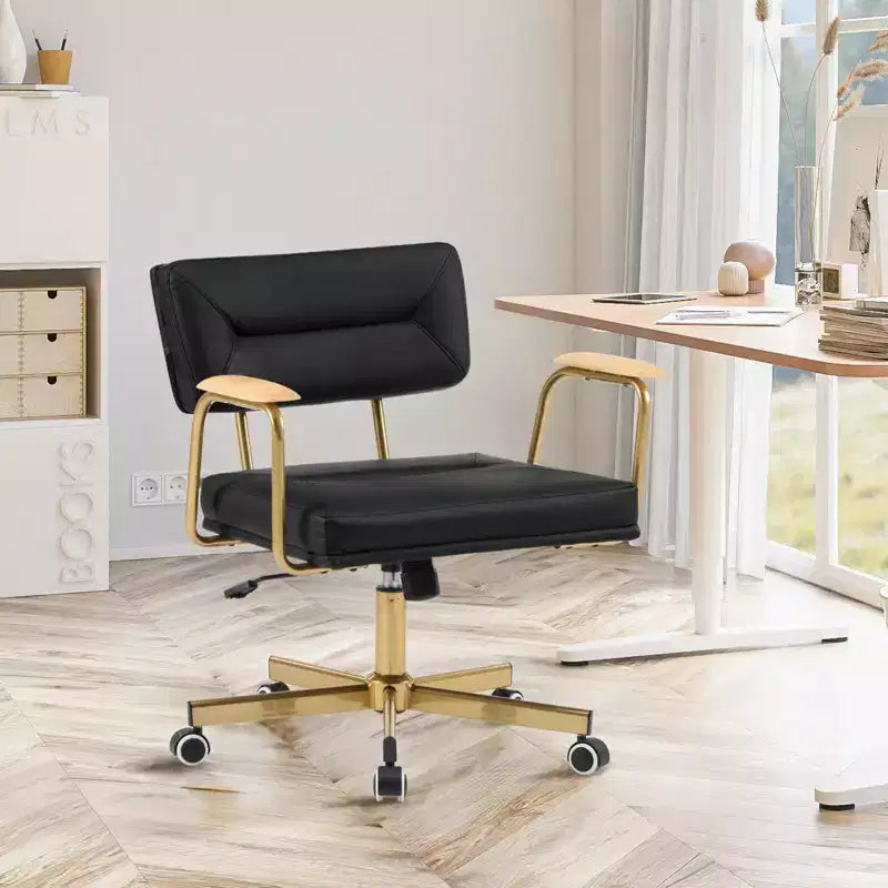 Chaise de bureau Furniliving, rembourrage confortable, style moderne avec roulettes pivotantes à 300° pour bureau/étude/coiffeuse/maison