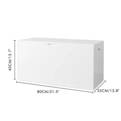 Meuble de rangement pour jouets Whisen Kids avec tiroir roulant, coffre à jouets moderne en bois avec roues, grand bac coulissant - Blanc