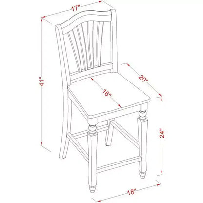 Tabouret de bar en bois HomeStock de 24 po de hauteur, finition noire, dossier haut, forme rectangulaire avec revêtement en lin