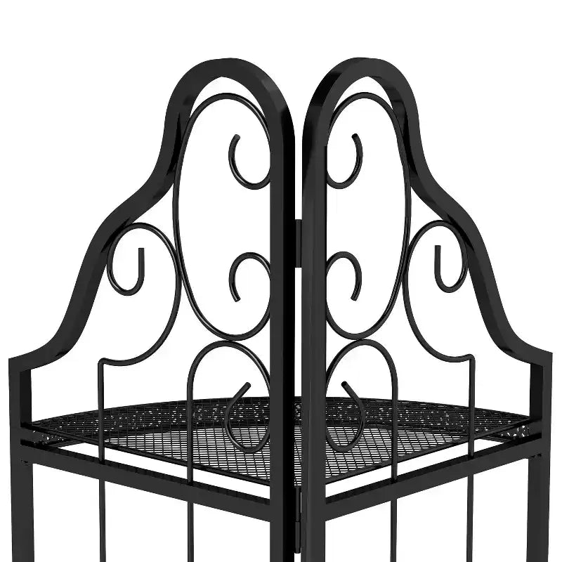 GDFStudio Cordoba 40.9 Étagère d'angle en fer à 3 niveaux moderne