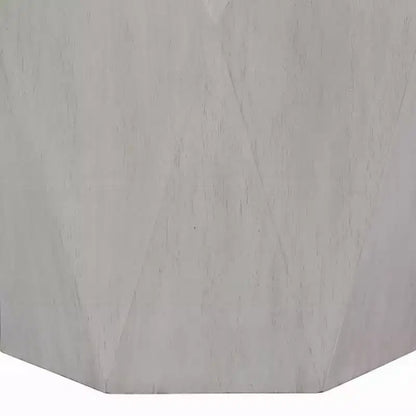 Table d'appoint Royal Hampton, hévéa blanc, 55 cm, corps au design géométrique