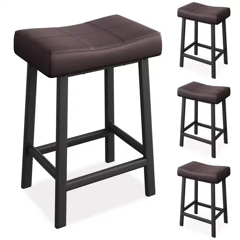 2 tabourets de bar avec coussin épais pour salle à manger, îlot de cuisine, bar à domicile