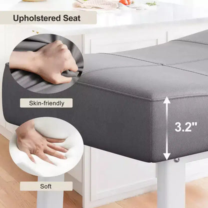 2 tabourets de bar avec coussin épais pour salle à manger, îlot de cuisine, bar à domicile