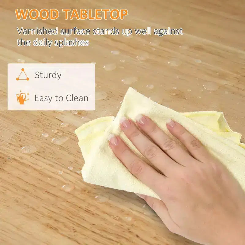 Îlot de cuisine moderne Okak avec plateau en bois, chariot de cuisine avec 3 tiroirs et 3 étagères, organisateur de comptoir pour salle à manger, cuisine
