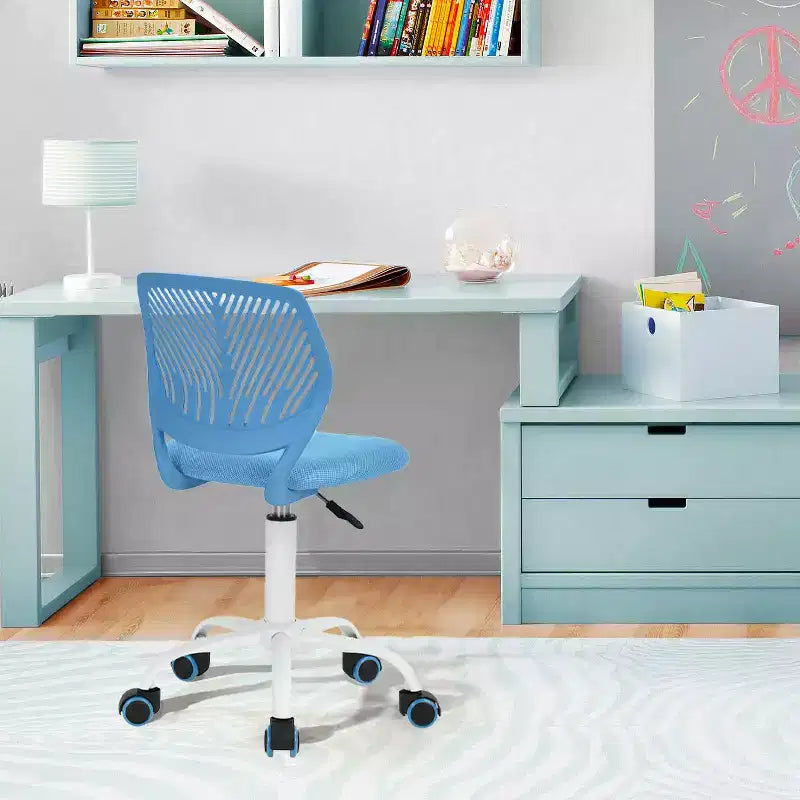 Chaise de Bureau Ergonomique Homy Casa avec Dossier en PP et Piètement en Métal