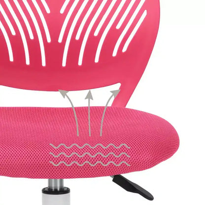 Chaise de Bureau Ergonomique Homy Casa avec Dossier en PP et Piètement en Métal
