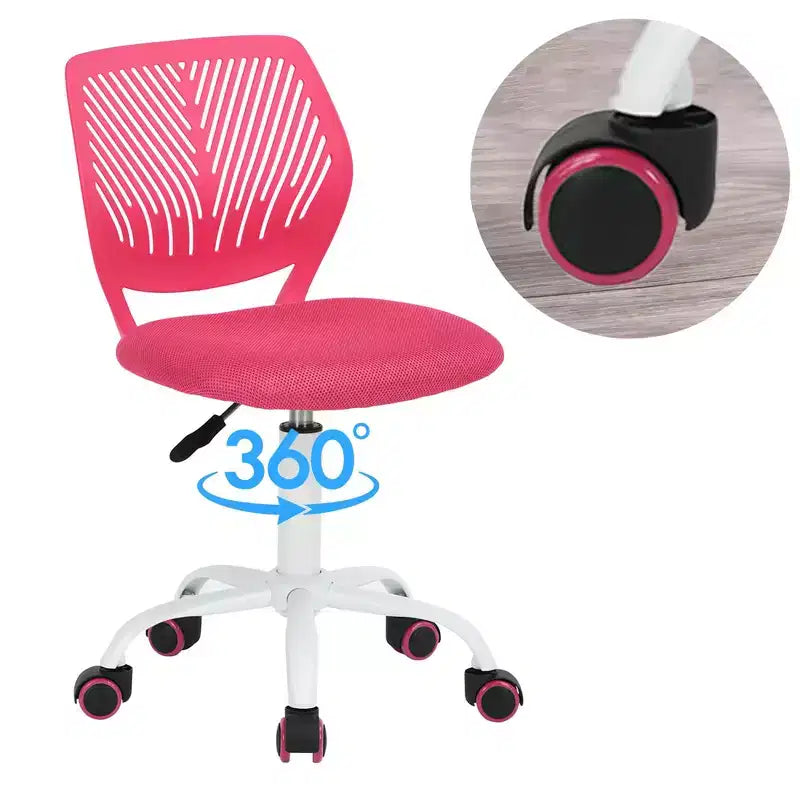 Chaise de Bureau Ergonomique Homy Casa avec Dossier en PP et Piètement en Métal