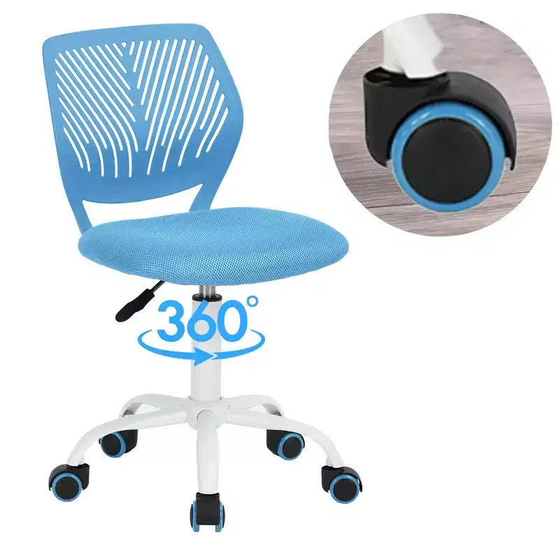 Chaise de Bureau Ergonomique Homy Casa avec Dossier en PP et Piètement en Métal