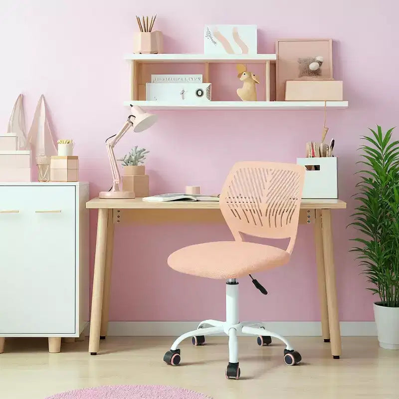 Chaise de Bureau Ergonomique Homy Casa avec Dossier en PP et Piètement en Métal