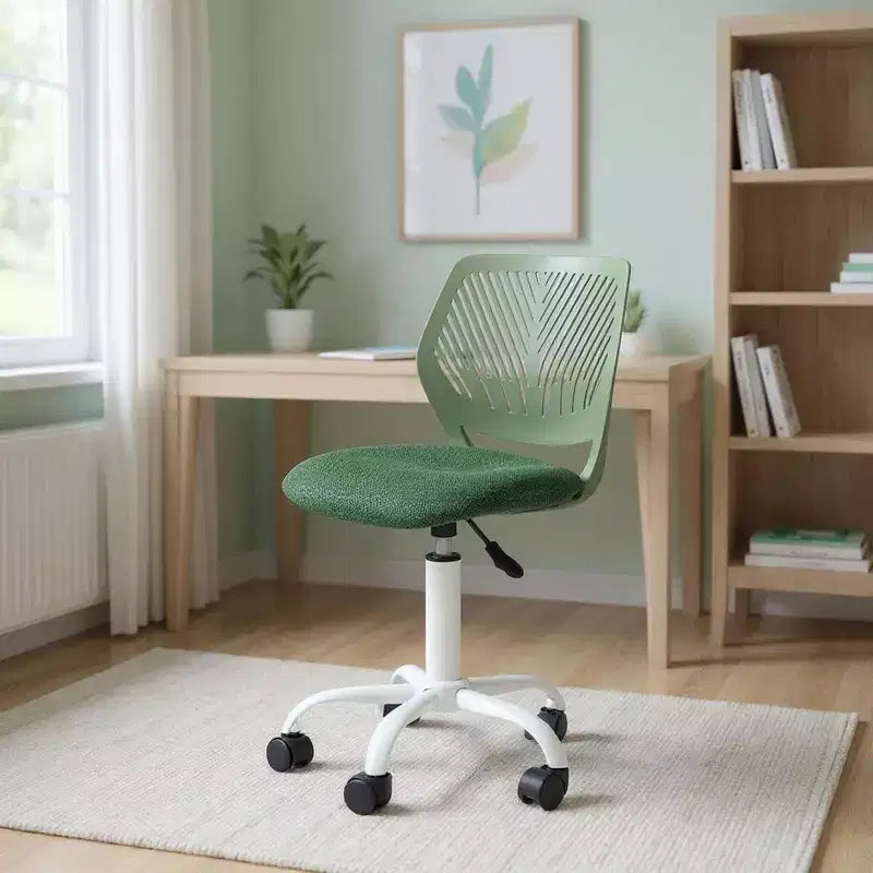Chaise de Bureau Ergonomique Homy Casa avec Dossier en PP et Piètement en Métal