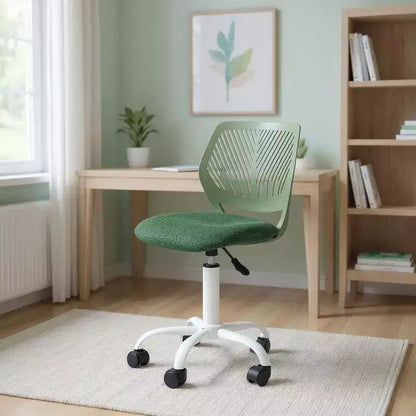 Chaise de Bureau Ergonomique Homy Casa avec Dossier en PP et Piètement en Métal