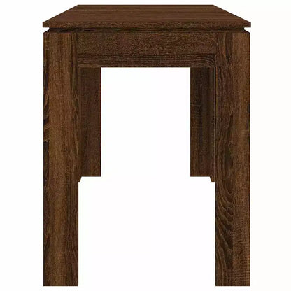 Table à manger moderne minimaliste Clihome en chêne, surface de table 4 places pour les repas quotidiens en famille