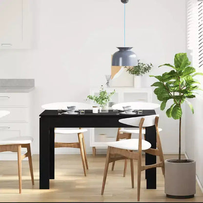 Table à manger moderne minimaliste Clihome en chêne, surface de table 4 places pour les repas quotidiens en famille