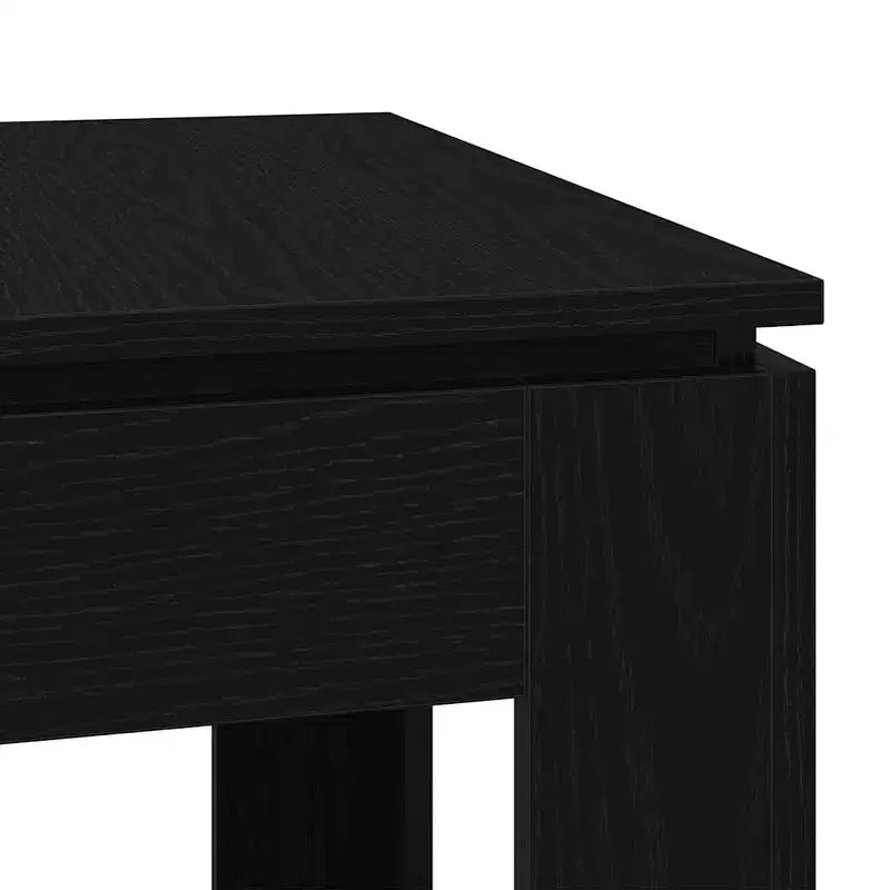 Table à manger moderne minimaliste Clihome en chêne, surface de table 4 places pour les repas quotidiens en famille
