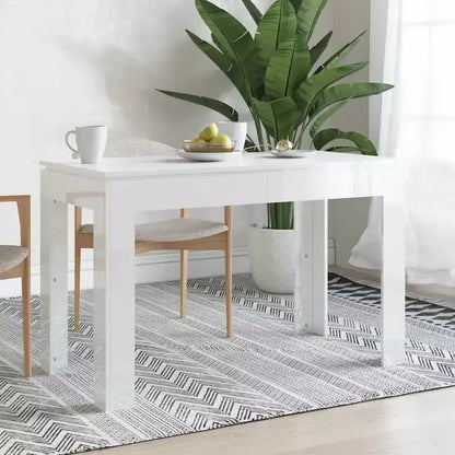 Table à manger moderne minimaliste Clihome en chêne, surface de table 4 places pour les repas quotidiens en famille