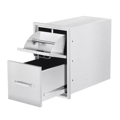 Outdoor Kitchen Drawers, Stainless Steel BBQ Drawers for BBQ Island, Patio Grill Station, Stainless Steel Built-in BBQ Drawer