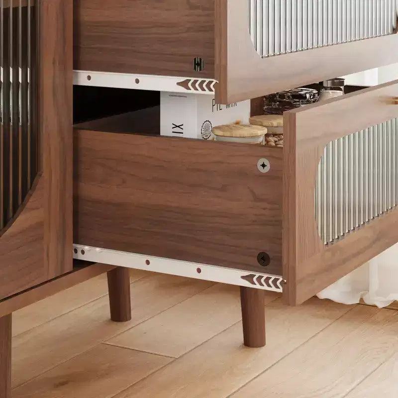 Bahut buffet de 99 cm, meuble bar à café pour entrée avec 3 tiroirs, buffet de sol en bois, meuble d'appoint pour salon
