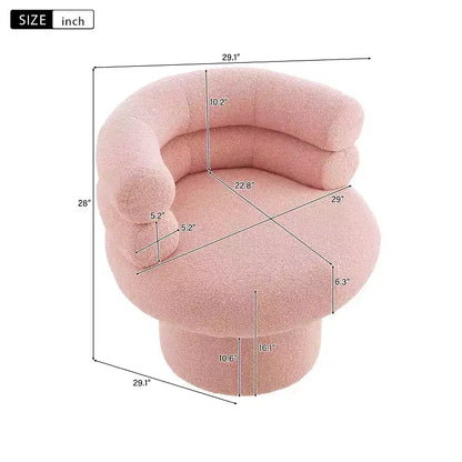 Christopher Knight Home Fauteuil d'appoint pivotant rond Artemov 360 rembourré avec dossier incurvé