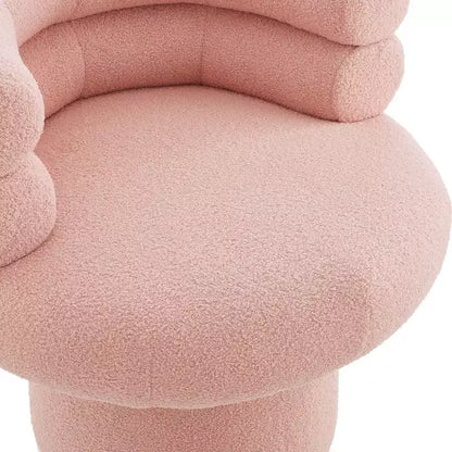 Christopher Knight Home Fauteuil d'appoint pivotant rond Artemov 360 rembourré avec dossier incurvé