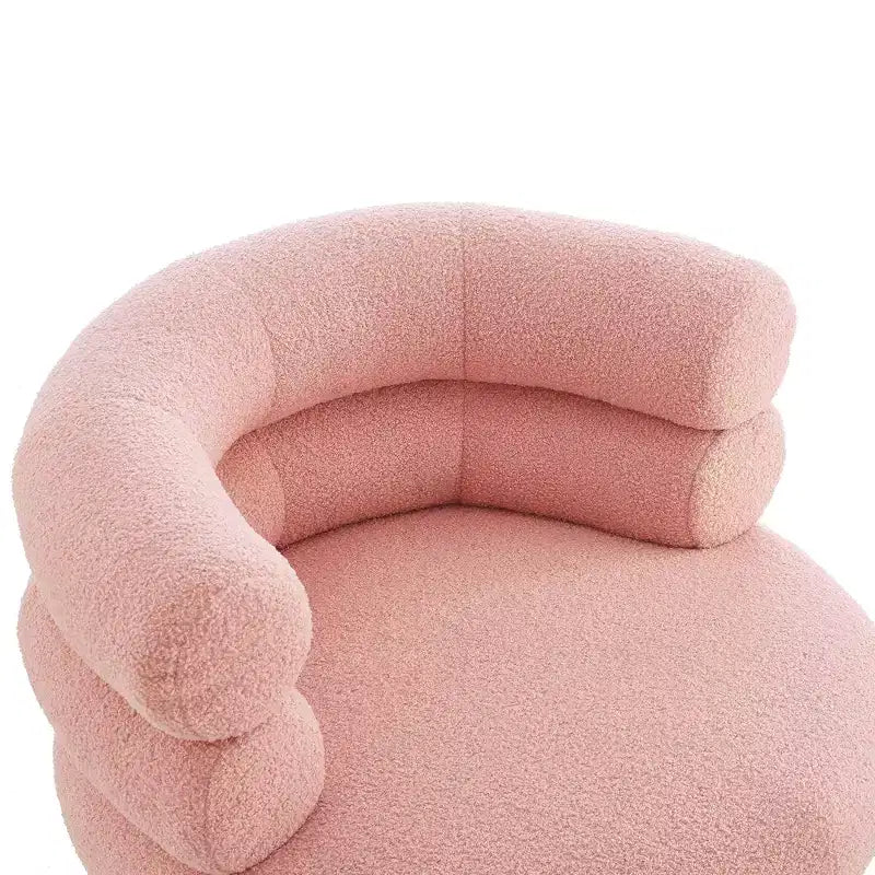 Christopher Knight Home Fauteuil d'appoint pivotant rond Artemov 360 rembourré avec dossier incurvé