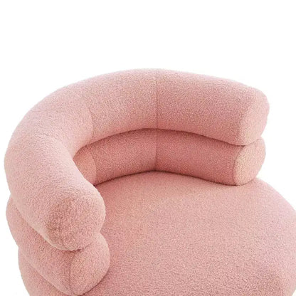 Christopher Knight Home Fauteuil d'appoint pivotant rond Artemov 360 rembourré avec dossier incurvé