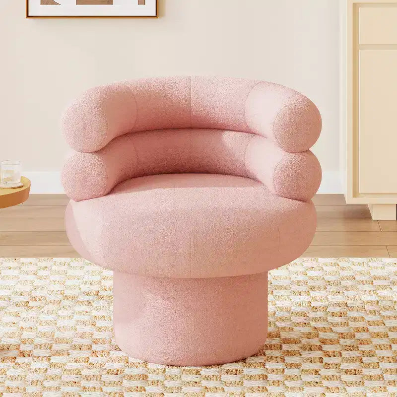 Christopher Knight Home Artemov Upholstered 360 Round Swivel Accent Chair with Barrel Back