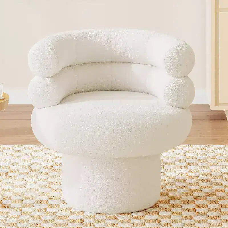Christopher Knight Home Fauteuil d'appoint pivotant rond Artemov 360 rembourré avec dossier incurvé