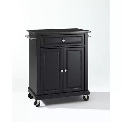 HomeStock 35.5 in.H Metal Kitchen Carts with 2 Doors and 1 Shelf