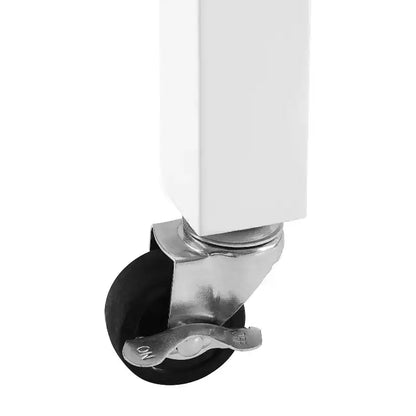 HomeStock Îlots de cuisine modulaires en acier inoxydable de 94 cm de haut avec 2 étagères