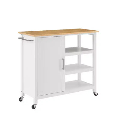 HomeStock Îlots de cuisine modulaires en bois composite de 91 cm de hauteur avec 5 étagères