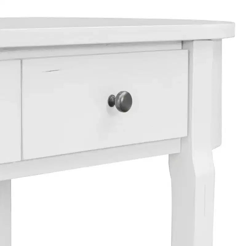 Console étroite vintage avec rangement, Table d'entrée en bois avec étagère ouverte pour entrées et salons