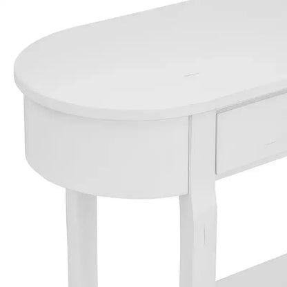 Console étroite vintage avec rangement, Table d'entrée en bois avec étagère ouverte pour entrées et salons