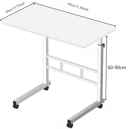 Bureau debout réglable en hauteur, bureau debout mobile avec roulettes, petit bureau d'ordinateur, bureaux roulants, table portable pour ordinateur portable pour le bureau à domicile