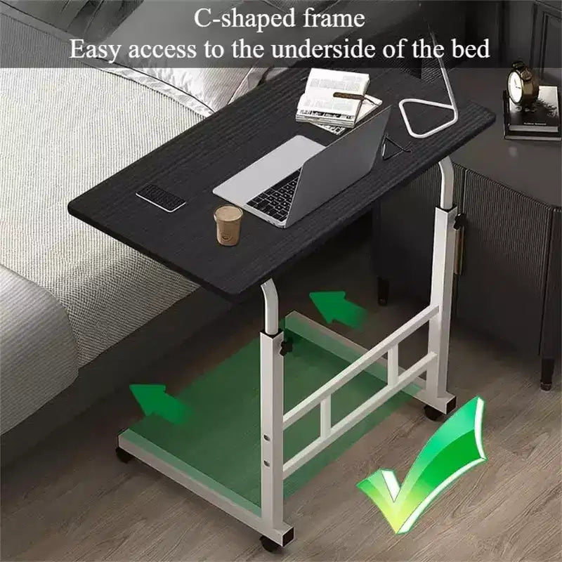Bureau debout réglable en hauteur, bureau debout mobile avec roulettes, petit bureau d'ordinateur, bureaux roulants, table portable pour ordinateur portable pour le bureau à domicile