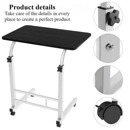 Bureau debout réglable en hauteur, bureau debout mobile avec roulettes, petit bureau d'ordinateur, bureaux roulants, table portable pour ordinateur portable pour le bureau à domicile