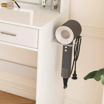 Coiffeuse avec miroir LED et lumières pour femmes et jeunes filles - Bandes lumineuses réglables 3 couleurs, 2 grands tiroirs, support de sèche-cheveux et sac de rangement