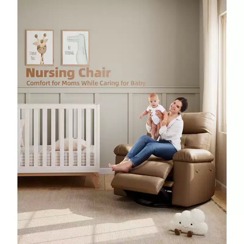 Fauteuil de massage et relaxant chauffant extra-large, pivotant à 360°, avec télécommande, porte-gobelet et poches latérales, design ergonomique.