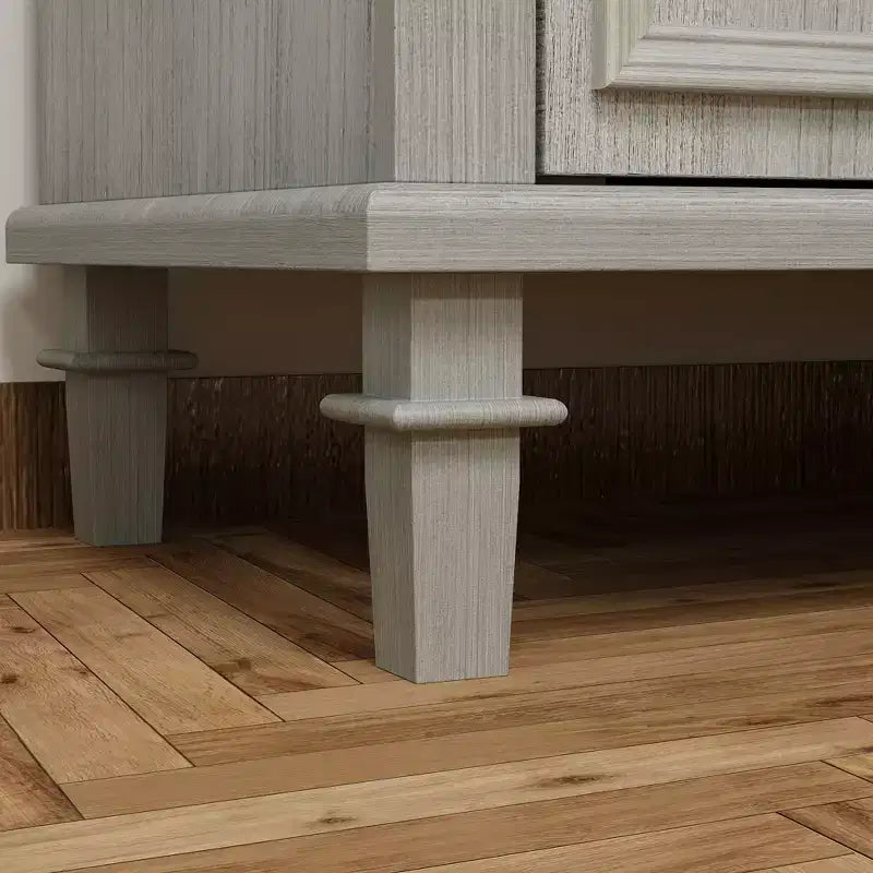 Famapy Meuble de Rangement de Cuisine Rétro Gris avec 3 Étagères Ouvertes et 4 Tiroirs, Buffet, Organisateur de Rangement pour Cuisine et Salle à Manger