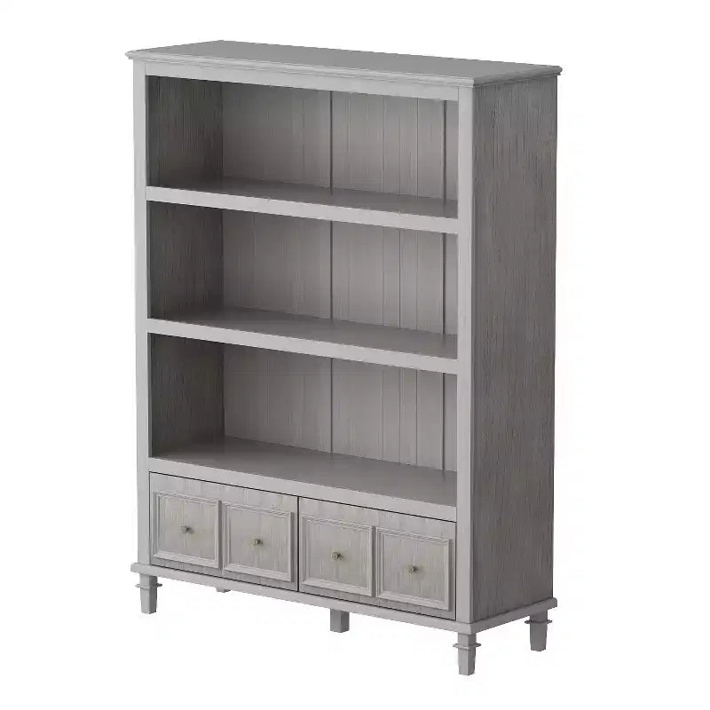 Famapy Meuble de Rangement de Cuisine Rétro Gris avec 3 Étagères Ouvertes et 4 Tiroirs, Buffet, Organisateur de Rangement pour Cuisine et Salle à Manger