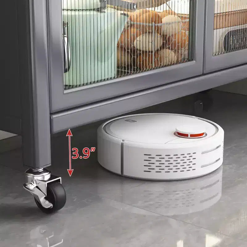 Armoire de cuisine, armoire de rangement autoportante avec roulettes en alliage, armoires de garde-manger à forte capacité de charge, gris, taille unique