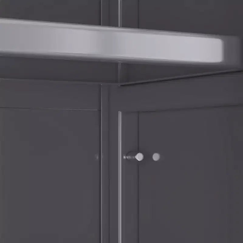Armoire de cuisine, armoire de rangement autoportante avec roulettes en alliage, armoires de garde-manger à forte capacité de charge, gris, taille unique