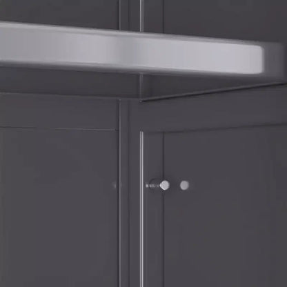 Armoire de cuisine, armoire de rangement autoportante avec roulettes en alliage, armoires de garde-manger à forte capacité de charge, gris, taille unique