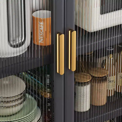 Armoire de cuisine, armoire de rangement autoportante avec roulettes en alliage, armoires de garde-manger à forte capacité de charge, gris, taille unique