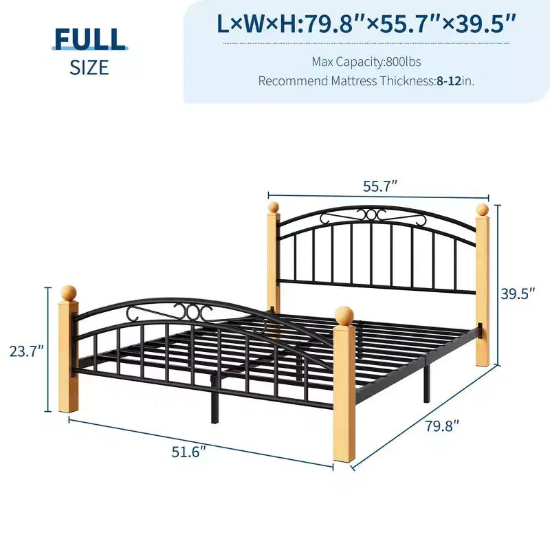 Cadre de lit plateforme en bois avec tête de lit, aucun sommier tapissier requis, rangement sous le lit
