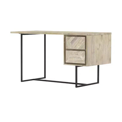 HomeStock 29 in.H White Color Wood Composite Computer Desks with Open Storage Shelf