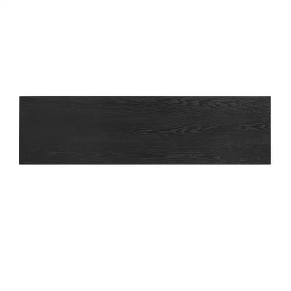 Console minimaliste avec placage en frêne, Table d'entrée en bois moderne pour l'entrée et le salon