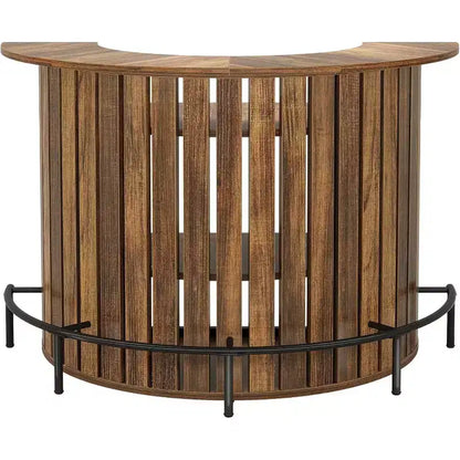 Table de bar Lantine 39.4 à 4 niveaux, meuble de bar à domicile avec repose-pieds, mini-table de bar en arc, armoire à vin moderne pour bar de maison, salon
