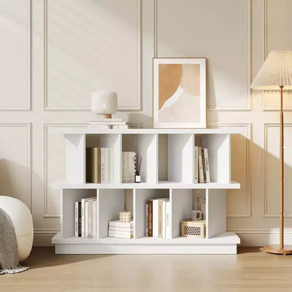 Étagère de rangement 8 cubes, Bibliothèque ouverte avec 10 panneaux arrière amovibles, Meuble de présentation pour salon, chambre ou entrée