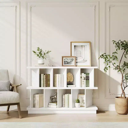 Étagère de rangement 8 cubes, Bibliothèque ouverte avec 10 panneaux arrière amovibles, Meuble de présentation pour salon, chambre ou entrée